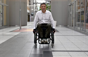 Arild Fjermstad i rullestol