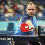 NORGES FØRSTE GULL: Bordtennisspiller Tommy Urhaug vant gull i Paralympics. 
(Foto: AP Photo/Thomas Padilla)